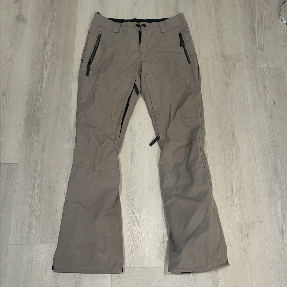 686 Parklan Womens Small Snowboard Ski Pants Gray Bootcut Flare 10K Waterproof